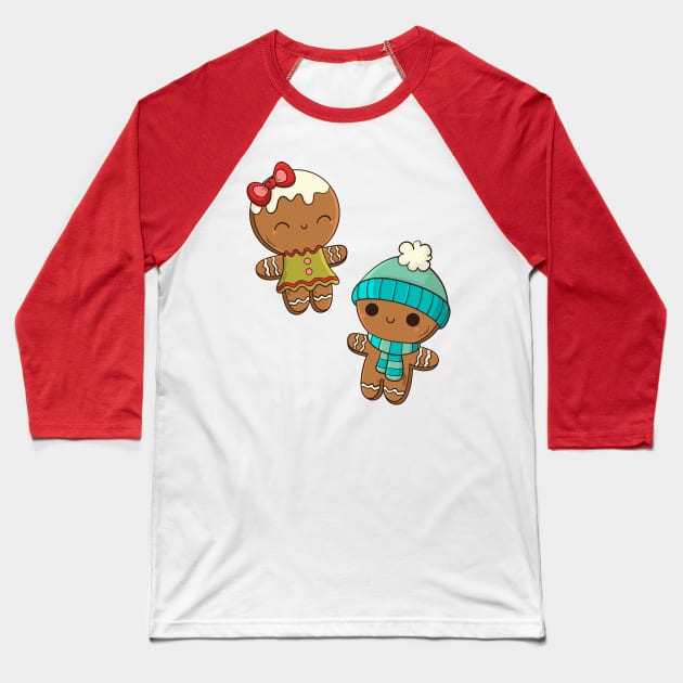 Gingerbread Buddy Cookie Baseball T-Shirt by islander